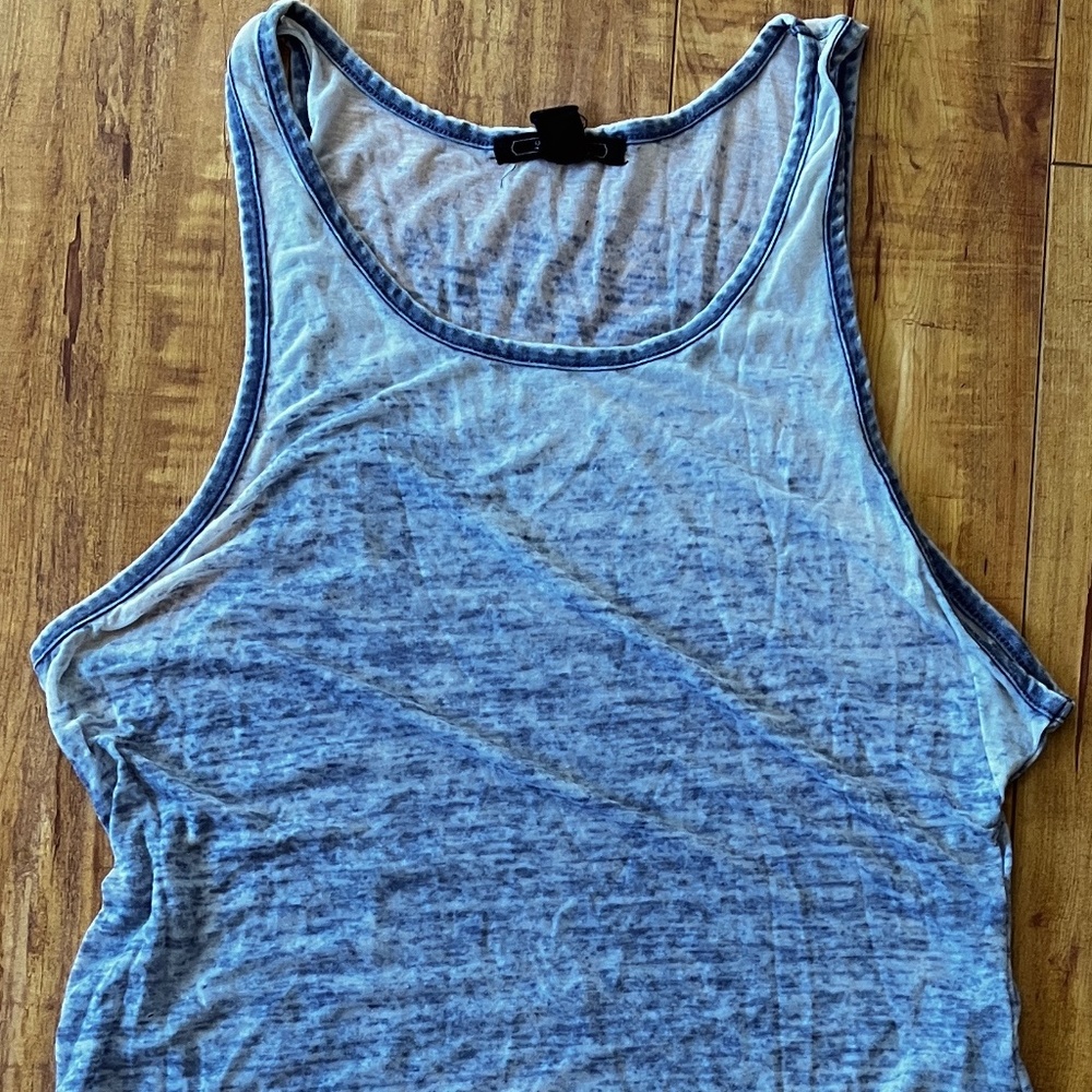 Blue Burnout Tanktop
